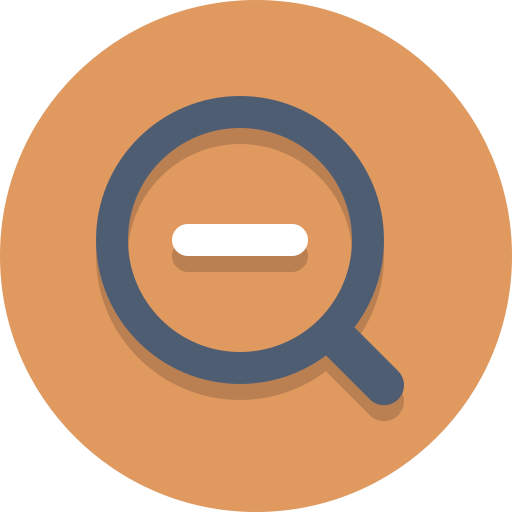 Zoom out, minimize, reduce icon
